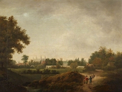 King's College Chapel, Cambridge, from Coe Fen, Cambridge by Julius Caesar Ibbetson