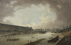 La Grande Galerie, le Pont-Neuf et l'île de la Cité, vus du Pont Royal by Pierre-Antoine Demachy