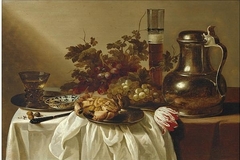 Laid table with tulip by Cornelis Kruys