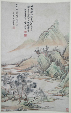 Landscape in the Style of Zhao Boju (Fang Zhao Boju shanshui) by Wang Hui