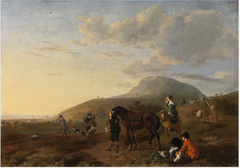 Landscape with a Shooting Party by Ludolf Leendertsz de Jongh