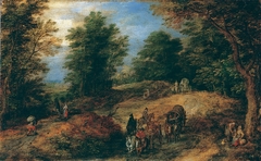 Landscape with Travelers on a Woodland Path by Jan Brueghel the Elder