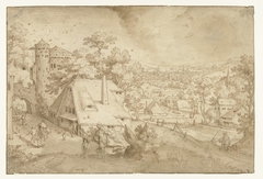 Landschap met Abraham en Izaäk by Jacob Savery I