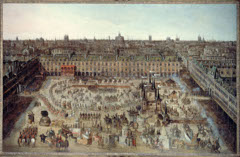 Le "Roman des chevaliers de la gloire", grand carrousel donné du 5 au 7 avril 1612, à l'occasion du mariage de Louis XIII avec Anne d'Autriche, place Royale by Unknown Artist