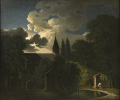 Le tombeau de Werther. Effet de nuit. by Jean Baptiste Deperthes