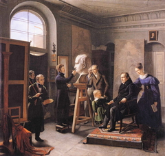 Ludwig Tieck sitting to the Portrait Sculptor David d'Angers by Carl Christian Vogel von Vogelstein