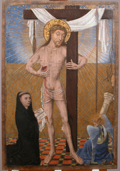 Man of Sorrows with Kneeling Donor by Anonymous