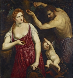 Mars, Venus and Cupid by Paris Bordone