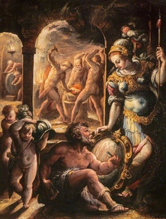 Minerva at the Forge of Vulcan by Jacopo Zucchi