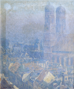 Morgennebel München by Charles J Palmie