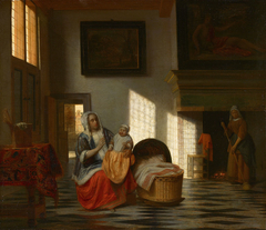 Mother with a Child and a Chambermaid by Pieter de Hooch