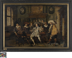 Musicerend en drinkend gezelschap in een herberg by Dirck Hals