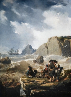 Naufrage sur la côte bretonne by Pierre-Émile Berthélemy