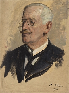 Ohne Titel (Portraitstudie Karl Klein). Entwurf zu dem verschollenen Gemälde "Letzte Sitzung der Preußischen Akademie der Wissenschaften im alten Haus" by William Pape