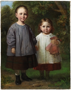 Ottilia and Christy Marstrand, the Artist’s daughters by Wilhelm Marstrand