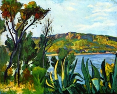 Paysage, baie méditerranéenne, vue d'Agay by Albert Marquet