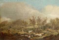 Pheasant Shooting; Two Guns and Pointers by Samuel John Egbert Jones