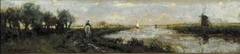 Polder landscape by Johan Hendrik Weissenbruch