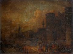 Port Scene (Sailors joining Ship at the Tower of London) by Anonymous