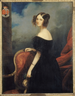 Portrait de la duchesse de Valençay, comtesse de Talleyrand-Périgord. by Claude-Marie Dubufe