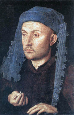 Portrait of a Man with a Blue Chaperon by Jan van Eyck