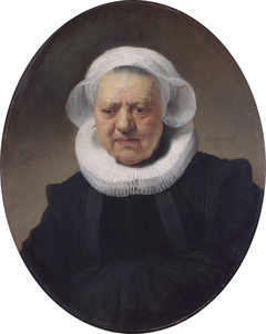 Portrait of an 83-year Old Woman (possibly Aechje Claesdr, mother of Dirck Jansz Pesser) by Rembrandt