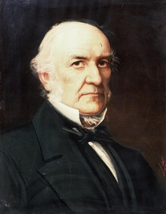 Portrait of an elderly man by British School