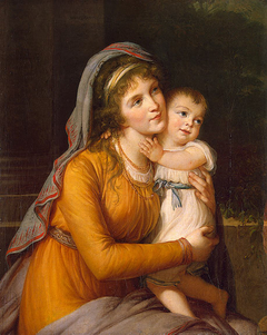 Portrait of Countess Anna Stroganova with Her Son by Elisabeth Louise Vigée Le Brun