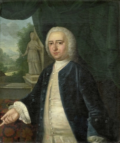 Portrait of Johan Willem Parker, Lord of Saamslag, Geersdijk, Wissekerke, Cats and Soelekerke, Burgomaster of Middelburg, Deputy of Walcheren in Zeeland by Jacob Jan Nachenius