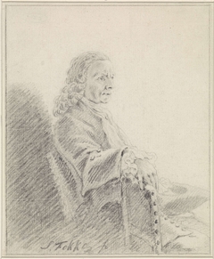 Portret van Denys Dulignon by Simon Fokke