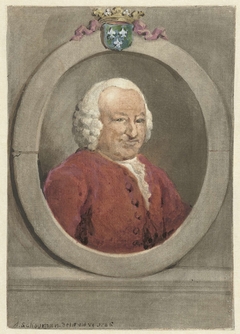 Portret van Johan Hudde Dedel, in ovaal, naar rechts by Aert Schouman