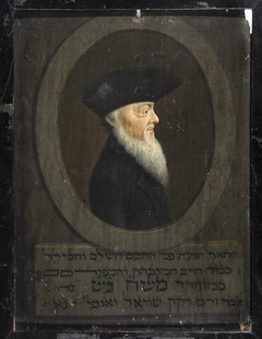 Portret van rabbijn Mozes Joel by Anoniem