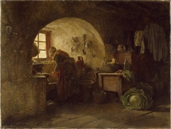 Preparing Dinner by Pierre Edouard Frère