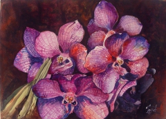 Purple orchids by RAK9art