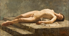 Reclining nude by Carlos Baca-Flor