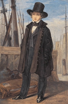 Richard Kersting at the harbor pier by Georg Friedrich Kersting