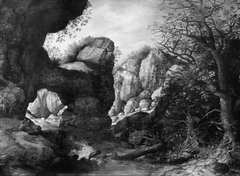 Rocky Landscape with a Goat Hunt by Pieter Stevens