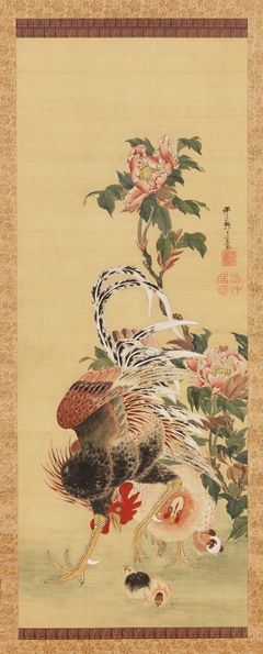 Rooster and Family by Itō Jakuchū