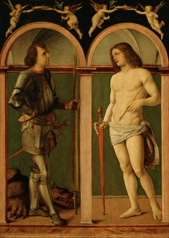 Saint George and Saint Sebastian by Andrea Solari