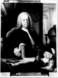 Samuel Radermacher (1693-1761) en zijn kleinzoon Samuel Trezel Bevers (gest. 1751) by Philip van Dijk