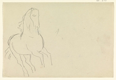 Schetsblad met studie van een paard by Leo Gestel