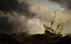 Shipping in a Rough Sea by Charles Brooking