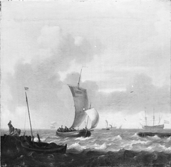 Ships off a Harbour by Ludolf Bakhuizen