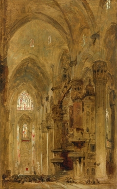 Sketch of the Interior of the Duomo, Milan by David Roberts