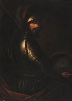 Soldado portador de la cabeza del Bautista by Bartolomeo Manfredi