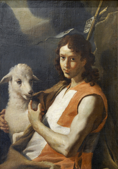 St John the Baptist Wearing the Red Tabard of the Order of St John by Mattia Preti