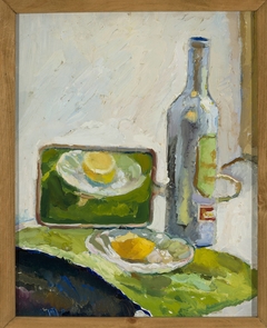 Still life with a bottle by Zygmunt Waliszewski