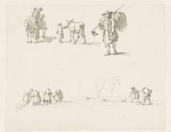 Studies van landlieden by Pieter Bartholomeusz Barbiers