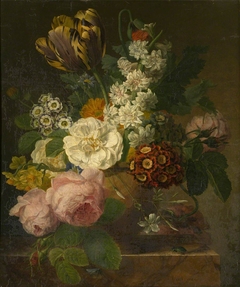 Summer Flowers on a Ledge by Jan Frans van Dael