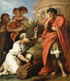 Tarquin the Elder Consulting Attius Navius by Sebastiano Ricci